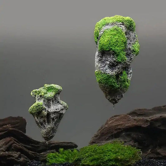 Floating Moss Rocks Aquarium Decorations - Paws and Pats