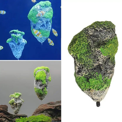 Floating Moss Rocks Aquarium Decorations - Paws and Pats