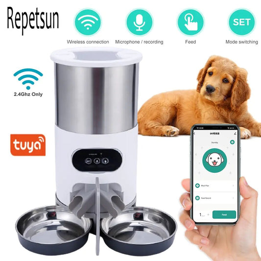 Wi - Fi Smart Pet Feeder - Paws and PatsPet Feeder